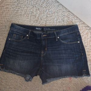 Mid Rise Denim Shorts
